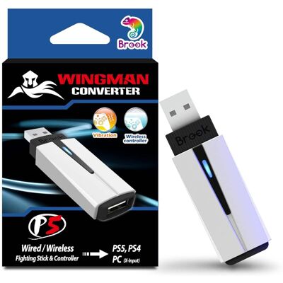 Brook - Wingman P5 Wireless Controller Adapter for PlayStation 5 and PC Brook - Wingman P5 Wireless Controller Adapter for PlayStation 5 and PC