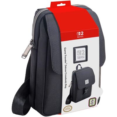 RDS Industries - Nintendo Licensed Game Traveler Deluxe Crossbody Bag Case for Nintendo Switch 2 - Black RDS Industries - Nintendo Licensed Game Traveler Deluxe Crossbody Bag Case for Nintendo Switch 2 - Black