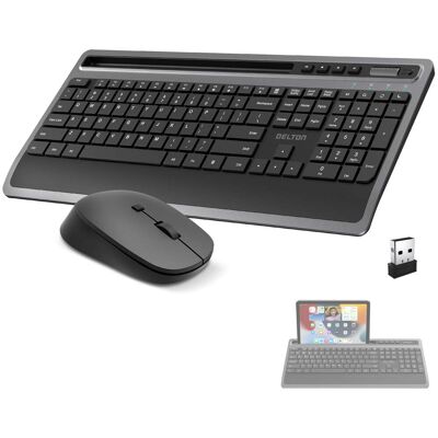 Delton - T42/M42 Wireless Keyboard & Mouse Combo (DKBMT42) - Black Delton - T42/M42 Wireless Keyboard & Mouse Combo (DKBMT42) - Black
