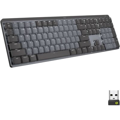 Logitech - MX Mechanical Full size Wireless Mechanical Linear Switch Keyboard for Windows/macOS with Backlit Keys - Graphite Logitech - MX Mechanical Full size Wireless Mechanical Linear Switch Keyboard for Windows/macOS with Backlit Keys - Graphite