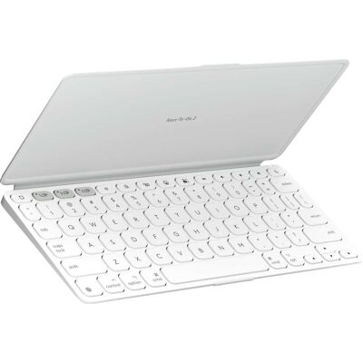 Logitech - Keys-To-Go 2 Slim Portable Bluetooth Keyboard for iPad, iPhone, Mac, and Apple TV With Built-in Cover - Pale Gray Logitech - Keys-To-Go 2 Slim Portable Bluetooth Keyboard for iPad, iPhone, Mac, and Apple TV With Built-in Cover - Pale Gray