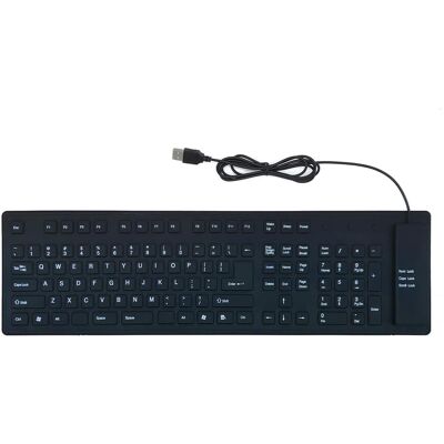 Ciao Tech - USB-Powered Computer Roll-up Full Keyboard - Black Ciao Tech - USB-Powered Computer Roll-up Full Keyboard - Black