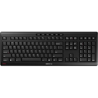 CHERRY - Stream Wireless Keyboard, Full-Size Quiet 2.4 GHz Wireless Keyboard with Numeric Keypad - Black CHERRY - Stream Wireless Keyboard, Full-Size Quiet 2.4 GHz Wireless Keyboard with Numeric Keypad - Black