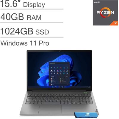 Lenovo - Upgraded - ThinkBook 15 Gen 4 15.6" FHD Laptop - AMD Ryzen 7 with 40GB Memory - 1TB SSD - Windows 11Pro - Gray Lenovo - Upgraded - ThinkBook 15 Gen 4 15.6" FHD Laptop - AMD Ryzen 7 with 40GB Memory - 1TB SSD - Windows 11Pro - Gray
