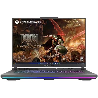 Asus - ROG Strix G16 16" FHD 165Hz Gaming Laptop - AMD Ryzen 9 8940HX - 16GB RAM - NVIDIA GeForce RTX 5070 Ti - 1TB SSD - Eclipse Gray Asus - ROG Strix G16 16" FHD 165Hz Gaming Laptop - AMD Ryzen 9 8940HX - 16GB RAM - NVIDIA GeForce RTX 5070 Ti - 1TB SSD - Eclipse Gray