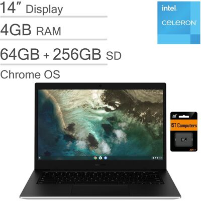 Samsung - Upgraded - Galaxy Chromebook Go 14" HD LED Laptop - Intel Celeron N4500 - 4GB RAM - 64GB eMMC+256GB SD Card - Silver Samsung - Upgraded - Galaxy Chromebook Go 14" HD LED Laptop - Intel Celeron N4500 - 4GB RAM - 64GB eMMC+256GB SD Card - Silver