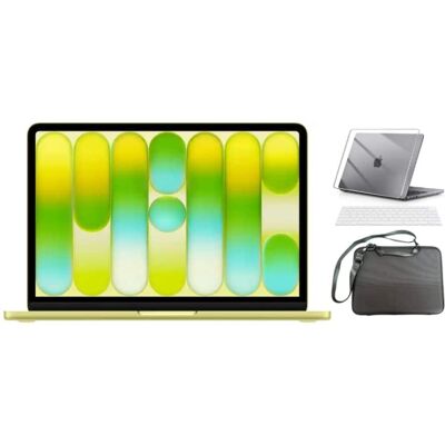 Apple - MacBook Neo 13-inch Laptop - A18 Pro chip with 6‑core CPU and 5‑core GPU - 8GB Memory - 512GB SSD - Citrus + Accessories Apple - MacBook Neo 13-inch Laptop - A18 Pro chip with 6‑core CPU and 5‑core GPU - 8GB Memory - 512GB SSD - Citrus + Accessories