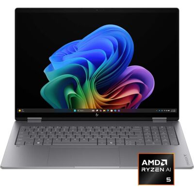 HP - OmniBook X Flip 2-in-1 - 16" 2K OLED Touchscreen Laptop - AMD Ryzen AI 5 430 (2026) - 16GB Memory - 512GB SSD - Copilot+ - Meteor Silver HP - OmniBook X Flip 2-in-1 - 16" 2K OLED Touchscreen Laptop - AMD Ryzen AI 5 430 (2026) - 16GB Memory - 512GB SSD - Copilot+ - Meteor Silver
