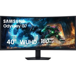 Samsung - 40" Odyssey G75F WUHD 180Hz 1ms AMD FreeSync Prem Pro Curved Gaming Monitor with HDR 600 (DisplayPort, HDMI) - Black Samsung - 40" Odyssey G75F WUHD 180Hz 1ms AMD FreeSync Prem Pro Curved Gaming Monitor with HDR 600 (DisplayPort, HDMI) - Black