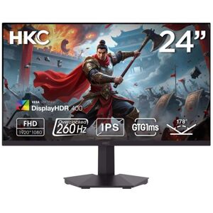 HKC - G24H3D 23.8" 260Hz FHD IPS Gaming Monitor, 1ms MPRT, HDR400, HDMI 2.0/DP 1.4, Adjustable, Black HKC - G24H3D 23.8" 260Hz FHD IPS Gaming Monitor, 1ms MPRT, HDR400, HDMI 2.0/DP 1.4, Adjustable, Black