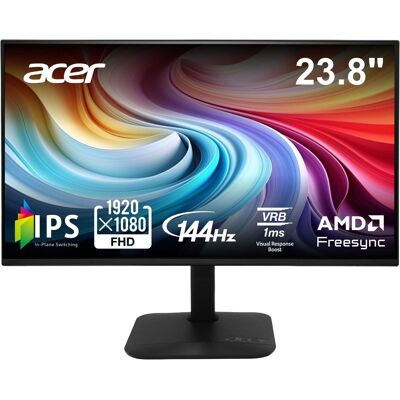 Acer - 23.8” IPS Full HD AMD FreeSync Monitor - Up to 144Hz, 1ms (HDMI, VGA) - Black Acer - 23.8” IPS Full HD AMD FreeSync Monitor - Up to 144Hz, 1ms (HDMI, VGA) - Black