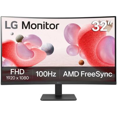 LG - 32" VA Curved FHD 100Hz AMD FreeSync Monitor (HDMI) - Black LG - 32" VA Curved FHD 100Hz AMD FreeSync Monitor (HDMI) - Black