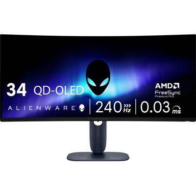 Alienware - AW3425DW 34" QD-OLED UWQHD 240Hz 0.03ms FreeSync Premium Pro Curved Gaming Monitor with HDR (HDMI, DisplayPort, USB) - Interstellar Indigo Alienware - AW3425DW 34" QD-OLED UWQHD 240Hz 0.03ms FreeSync Premium Pro Curved Gaming Monitor with HDR (HDMI, DisplayPort, USB) - Interstellar Indigo