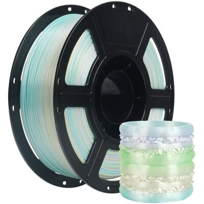 Flashforge - PLA Silk Rainbow 3D Printer Filament-1.75mm-1kg (2.2 lbs) Spool - Macaron Flashforge - PLA Silk Rainbow 3D Printer Filament-1.75mm-1kg (2.2 lbs) Spool - Macaron