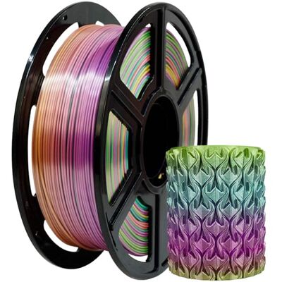 Flashforge - PLA Silk Rainbow 3D Printer Filament-1.75mm-1kg (2.2 lbs) Spool - Dreamy Pastel Flashforge - PLA Silk Rainbow 3D Printer Filament-1.75mm-1kg (2.2 lbs) Spool - Dreamy Pastel