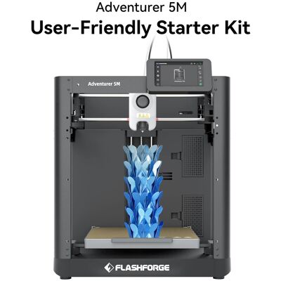 Flashforge - Adventurer 5M 3D Printer, Auto Leveling, Max 600mm/s High Speed Printing, 280°C Direct Extruder, 3s Nozzle - Black Flashforge - Adventurer 5M 3D Printer, Auto Leveling, Max 600mm/s High Speed Printing, 280°C Direct Extruder, 3s Nozzle - Black