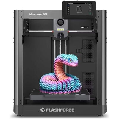 Flashforge - Adventurer 5M 3D Printer Auto Leveling, 600mm/s, 280°C Direct Extruder, CoreXY, 220x220x220mm - Black Flashforge - Adventurer 5M 3D Printer Auto Leveling, 600mm/s, 280°C Direct Extruder, CoreXY, 220x220x220mm - Black