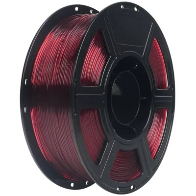 Flashforge - High Speed PETG 3D Printer Filament-1.75mm-1kg (2.2 lbs) Spool - Transparent Ruby Red Flashforge - High Speed PETG 3D Printer Filament-1.75mm-1kg (2.2 lbs) Spool - Transparent Ruby Red