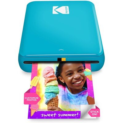 Kodak - Step Mobile Instant Photo Printer 2x3", Compatible with iOS, Android & Bluetooth - Blue Kodak - Step Mobile Instant Photo Printer 2x3", Compatible with iOS, Android & Bluetooth - Blue