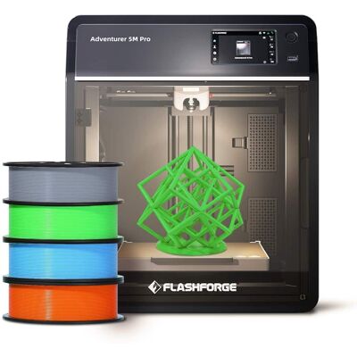 Flashforge - Adventurer 5M Pro High-Speed 3D Printer Bundle with 4 HS PLA Filaments - Black Flashforge - Adventurer 5M Pro High-Speed 3D Printer Bundle with 4 HS PLA Filaments - Black