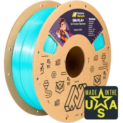 Factory Filament - 1.75mm PLA 3D Printer Filament, 1 KG Spool, Dimensional Accuracy +/- 0.02 mm, 3D Printing Filament - Silk Caribbean Blue Factory Filament - 1.75mm PLA 3D Printer Filament, 1 KG Spool, Dimensional Accuracy +/- 0.02 mm, 3D Printing Filament - Silk Caribbean Blue