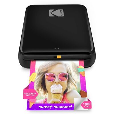 Kodak - Step Mobile Instant Photo Printer 2x3", Compatible with iOS, Android & Bluetooth - Black Kodak - Step Mobile Instant Photo Printer 2x3", Compatible with iOS, Android & Bluetooth - Black