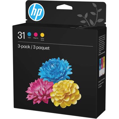 HP - 31 3-Pack Ink Bottles - Cyan/Magenta/Yellow HP - 31 3-Pack Ink Bottles - Cyan/Magenta/Yellow