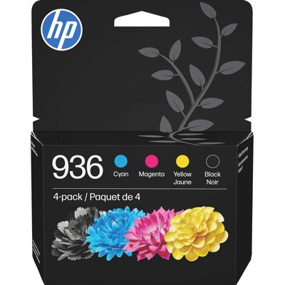 HP - 936 4-Pack Standard Capacity Ink Cartridges - Black/Cyan/Magenta/Yellow HP - 936 4-Pack Standard Capacity Ink Cartridges - Black/Cyan/Magenta/Yellow