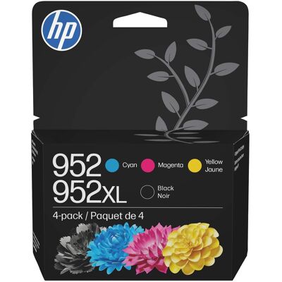 HP - 952XL/952 Multipack Ink Cartridges, 4/Pack (N9K28AN#140) - Black Cyan Magenta Yellow HP - 952XL/952 Multipack Ink Cartridges, 4/Pack (N9K28AN#140) - Black Cyan Magenta Yellow
