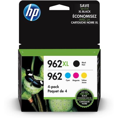 HP - 962XL/962 Multipack Ink Cartridges, 4/Pack (3JB34AN#140) - Black Cyan Magenta Yellow HP - 962XL/962 Multipack Ink Cartridges, 4/Pack (3JB34AN#140) - Black Cyan Magenta Yellow