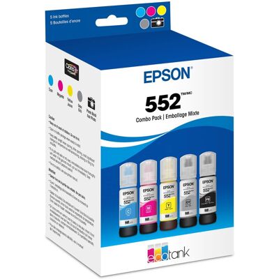 Epson - T552 Dye Clr Combo CMYPkGy Ink - Photo Black/Cyan/Magenta/Yellow/Gray Epson - T552 Dye Clr Combo CMYPkGy Ink - Photo Black/Cyan/Magenta/Yellow/Gray