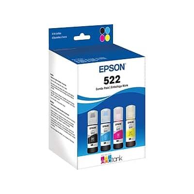 Epson - 522 Ultra High Yield Ink Cartridge Refill, 4/Pack - Black/Cyan/Magenta/Yellow Epson - 522 Ultra High Yield Ink Cartridge Refill, 4/Pack - Black/Cyan/Magenta/Yellow
