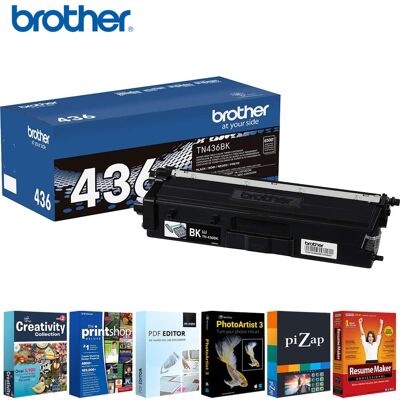 Brother - TN436BK Super High-yield Black Laser Toner Cartridge + Printer Essentials Bundle Brother - TN436BK Super High-yield Black Laser Toner Cartridge + Printer Essentials Bundle