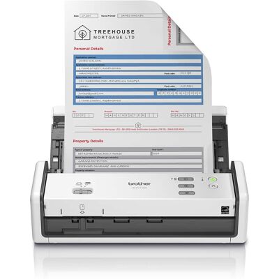 Brother - ADS-1300 Compact Duplex Desktop Scanner with Single Pass Double-Sided Scanning - White Brother - ADS-1300 Compact Duplex Desktop Scanner with Single Pass Double-Sided Scanning - White