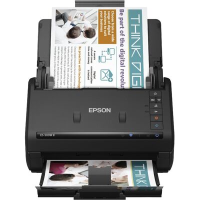 Epson - WorkForce ES-500W II Wireless Duplex Desktop Document Scanner - Black Epson - WorkForce ES-500W II Wireless Duplex Desktop Document Scanner - Black
