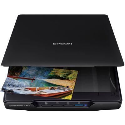 Epson - Perfection V19 II Color Photo and Document Flatbed Scanner - Black Epson - Perfection V19 II Color Photo and Document Flatbed Scanner - Black