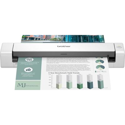 Brother - DS-740D Duplex Compact Mobile Document Scanner - White Brother - DS-740D Duplex Compact Mobile Document Scanner - White