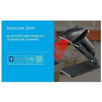 Adesso - NuScan 2900 Bluetooth Wireless 2D Scanner - IP42 - Retail, Inventory - Black Adesso - NuScan 2900 Bluetooth Wireless 2D Scanner - IP42 - Retail, Inventory - Black