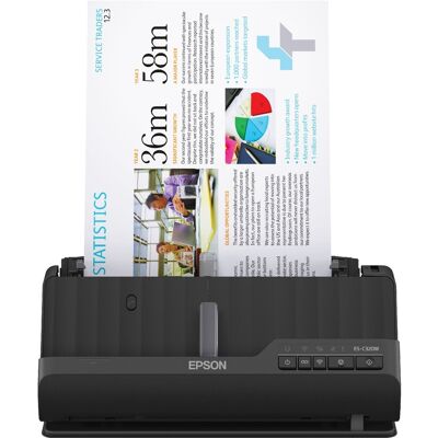 Epson - WorkForce ES-C320W Wireless Compact Desktop Document Scanner - Black Epson - WorkForce ES-C320W Wireless Compact Desktop Document Scanner - Black