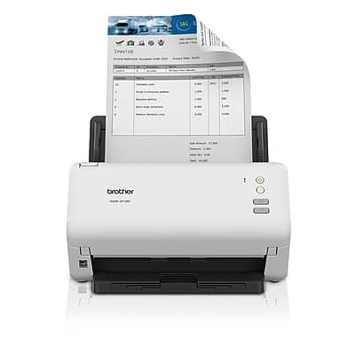 Brother - Duplex Document Scanner, Black/ - White Brother - Duplex Document Scanner, Black/ - White