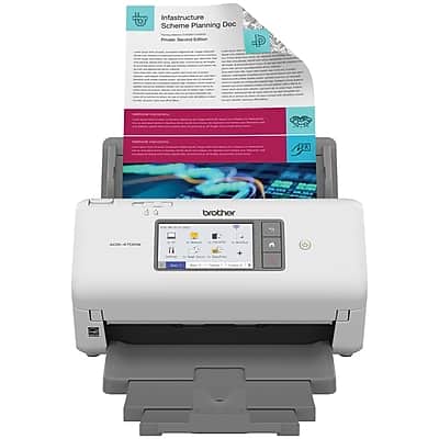 Brother - ADS-4700W Duplex Document Scanner - White/Black Brother - ADS-4700W Duplex Document Scanner - White/Black