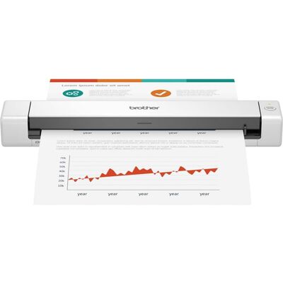 Brother - DS-640 Compact Mobile Document Scanner - White Brother - DS-640 Compact Mobile Document Scanner - White