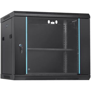 VEVOR - 9U Wall-Mounted Server Network Cabinet, 15.5'' Depth, Secure Rack Enclosure, Supports up to 200 lbs - Black VEVOR - 9U Wall-Mounted Server Network Cabinet, 15.5'' Depth, Secure Rack Enclosure, Supports up to 200 lbs - Black