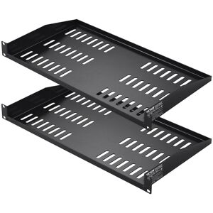 VEVOR - 2PCS 1U Server Rack Shelf, 10"/254 mm Depth, 50 lbs Max Load Capacity Vented Cantilever or Wall Mount Rack Mount Shelf - Black VEVOR - 2PCS 1U Server Rack Shelf, 10"/254 mm Depth, 50 lbs Max Load Capacity Vented Cantilever or Wall Mount Rack Mount Shelf - Black