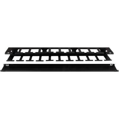 StarTech.com - 1U Horizontal Finger Duct Rack Cable Management Panel with Cover StarTech.com - 1U Horizontal Finger Duct Rack Cable Management Panel with Cover