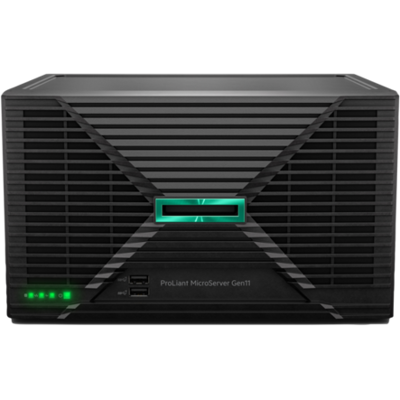 HPE Aruba - HPE ProLiant MicroSvr Gen11 6325P 3.5GHz 4-Core 1x32GB 4LFF-NHP iLO KIT 1GbE 1x4TB SATA HDD 1x180W PS Micro Server - Black HPE Aruba - HPE ProLiant MicroSvr Gen11 6325P 3.5GHz 4-Core 1x32GB 4LFF-NHP iLO KIT 1GbE 1x4TB SATA HDD 1x180W PS Micro Server - Black