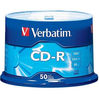 Verbatim - 52x CD-R Discs (50-Pack) Verbatim - 52x CD-R Discs (50-Pack)