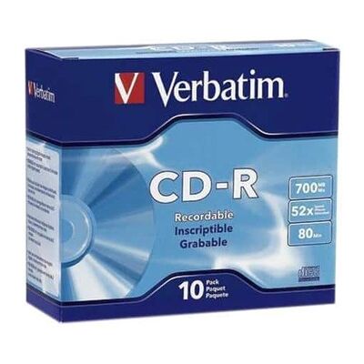 Verbatim - 700MB 52X Branded 10 Packs Slim Case Disc Model 94935 - Retail - true Verbatim - 700MB 52X Branded 10 Packs Slim Case Disc Model 94935 - Retail - true