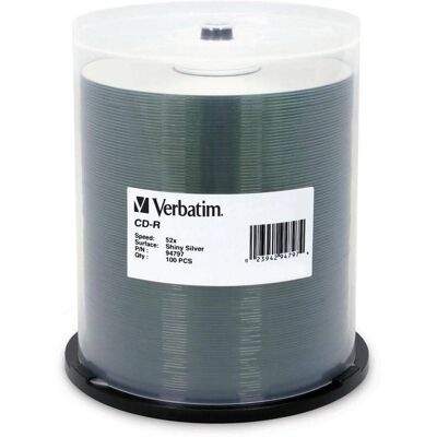 Verbatim - 700MB 52X CD-R 100 Packs Spindle Media Model 94797 Verbatim - 700MB 52X CD-R 100 Packs Spindle Media Model 94797