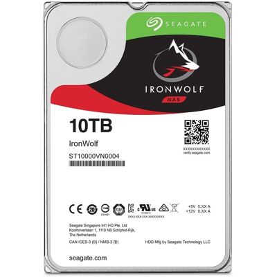 Seagate - IronWolf 10Tb NAS Internal Hard Drive HDD – 3.5 Inch SATA 6GB/S 7200 RPM 256MB Cache (ST10000VN0004) - OEM Seagate - IronWolf 10Tb NAS Internal Hard Drive HDD – 3.5 Inch SATA 6GB/S 7200 RPM 256MB Cache (ST10000VN0004) - OEM
